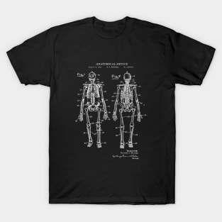 Anatomical Human Skeleton Patent Print 1921 T-Shirt